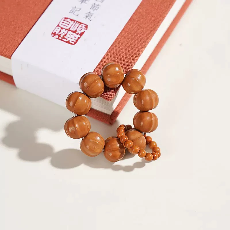 天然鲨鱼背猴头核桃手捻手串橄榄核跑环文玩念珠串指尖盘玩绕指柔