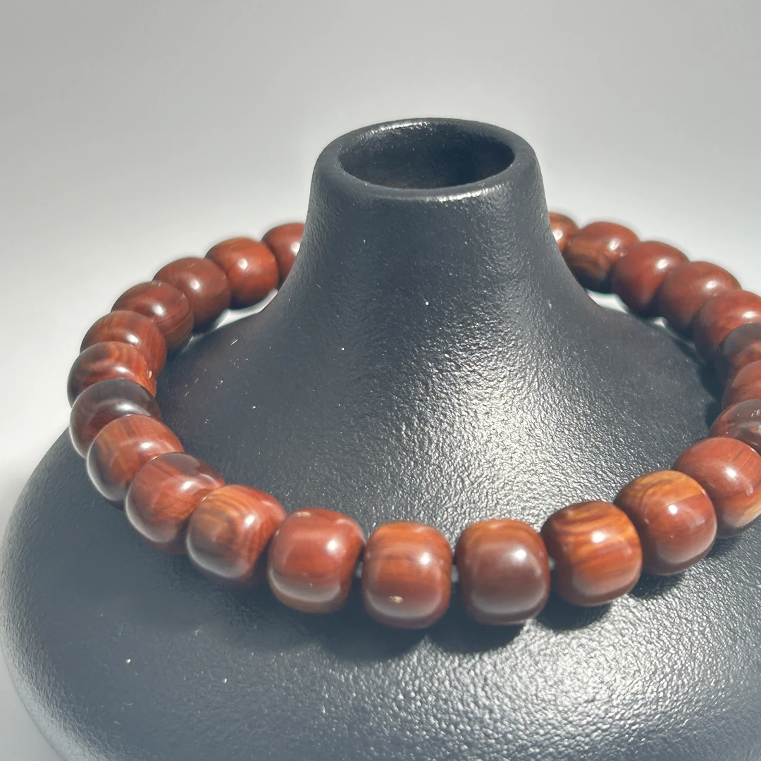 猛犸牙猪肝红老型单圈手串8*7mm假一罚四X2343