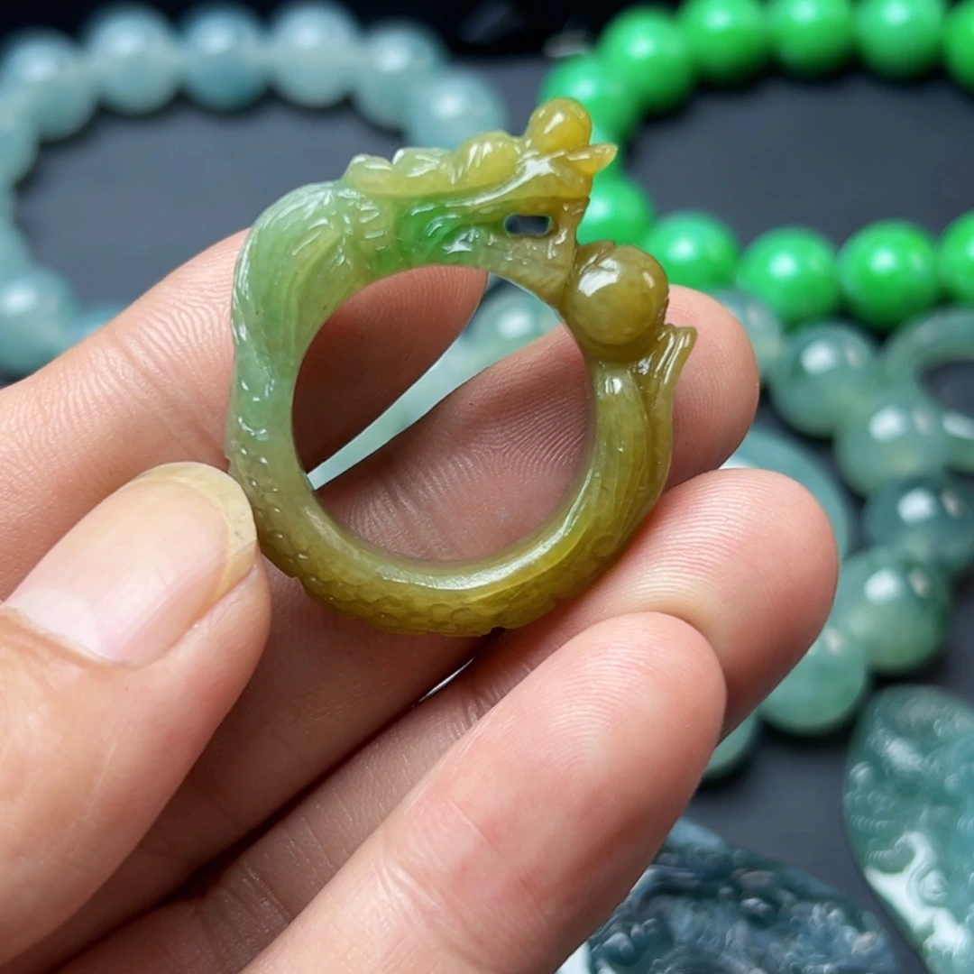 未镶嵌戒指翡翠圈口25号