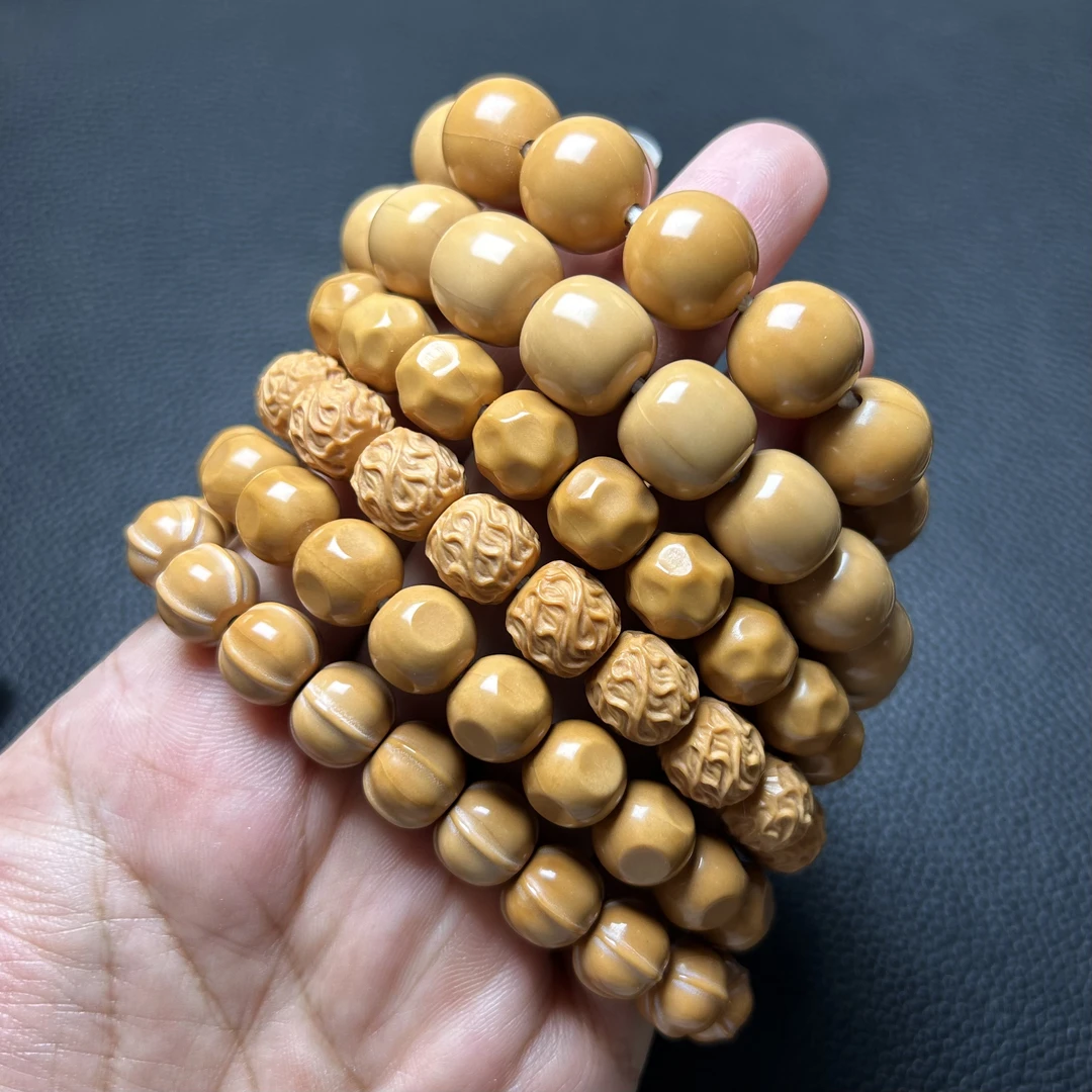 猴头核桃高品质六方单圈全品老型文玩手串天然原色奶酪多样性发