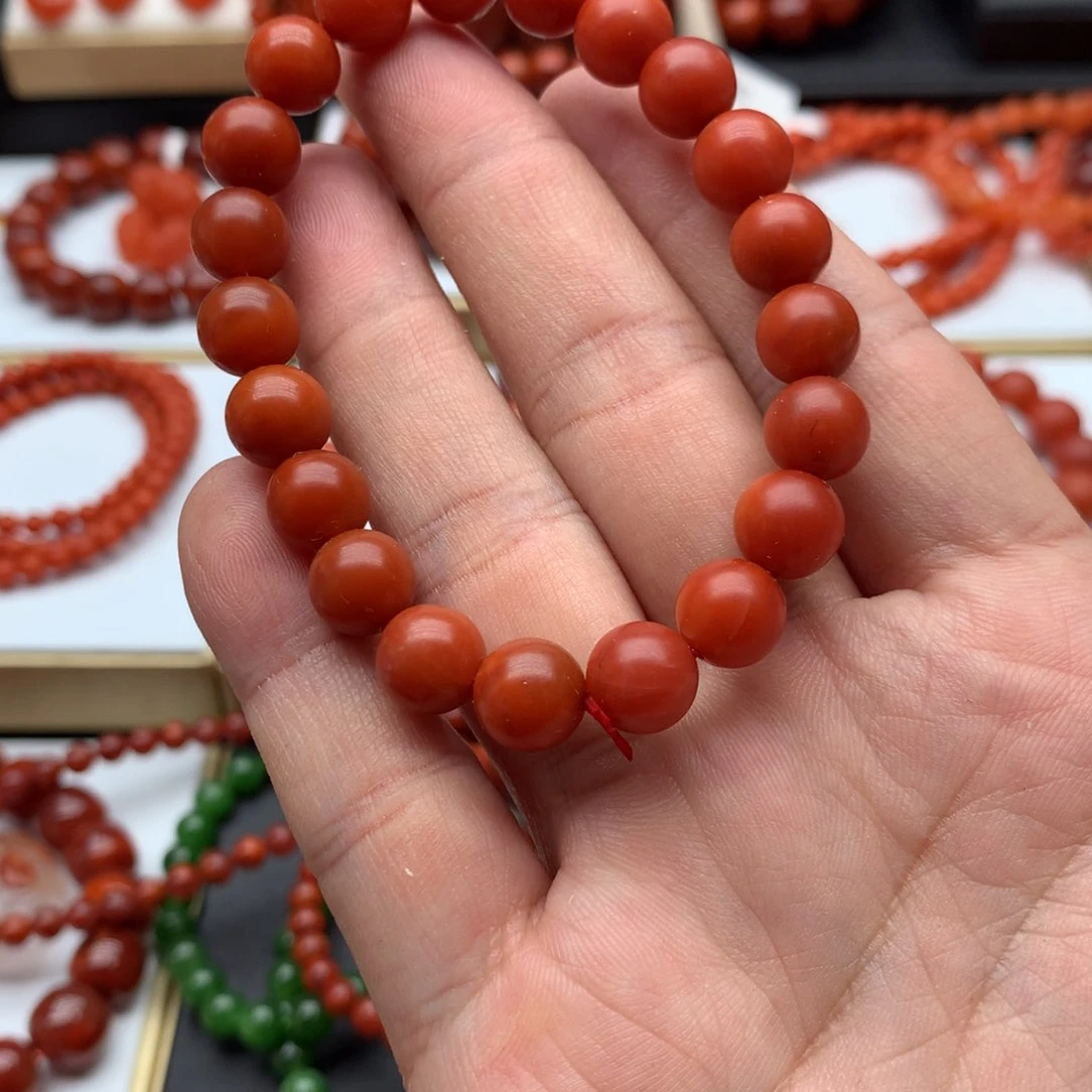 南红玛瑙手链，多样性发货一个未镶嵌深**海