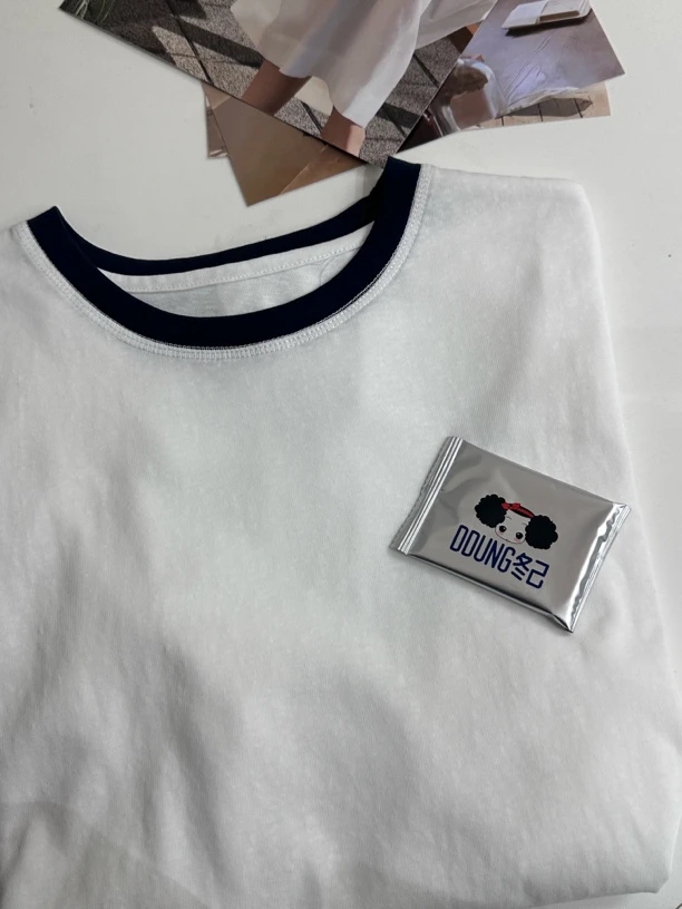 韩版宽松休闲百搭T恤-饼~