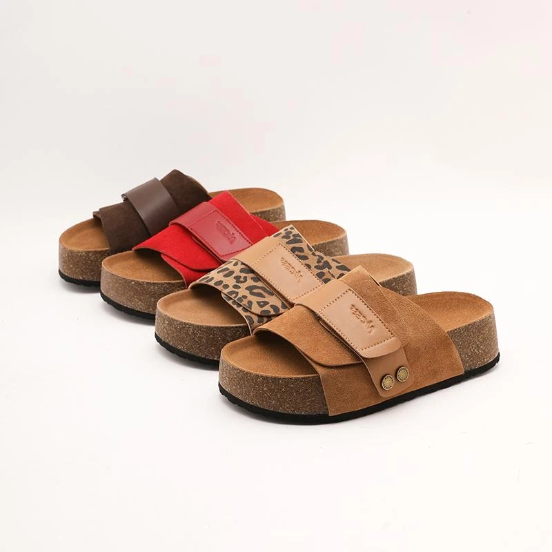 HIBao5CM博肯软木塞夏季新款欧诺风时尚休闲百搭拖鞋女透气2239