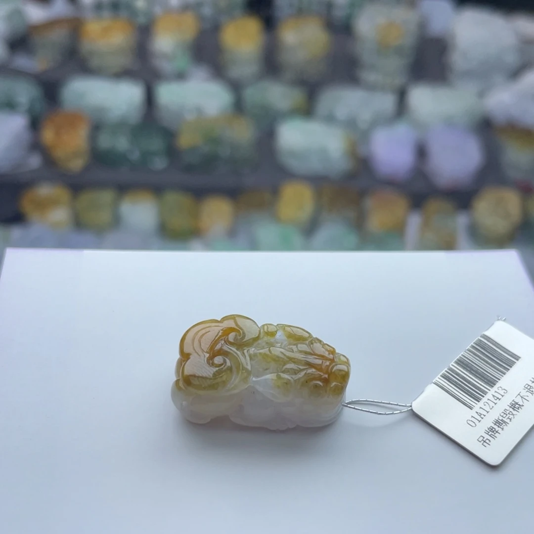 翡翠颈饰未镶嵌貔貅