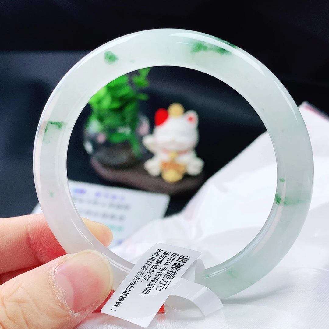 未镶嵌手镯翡翠54+圆