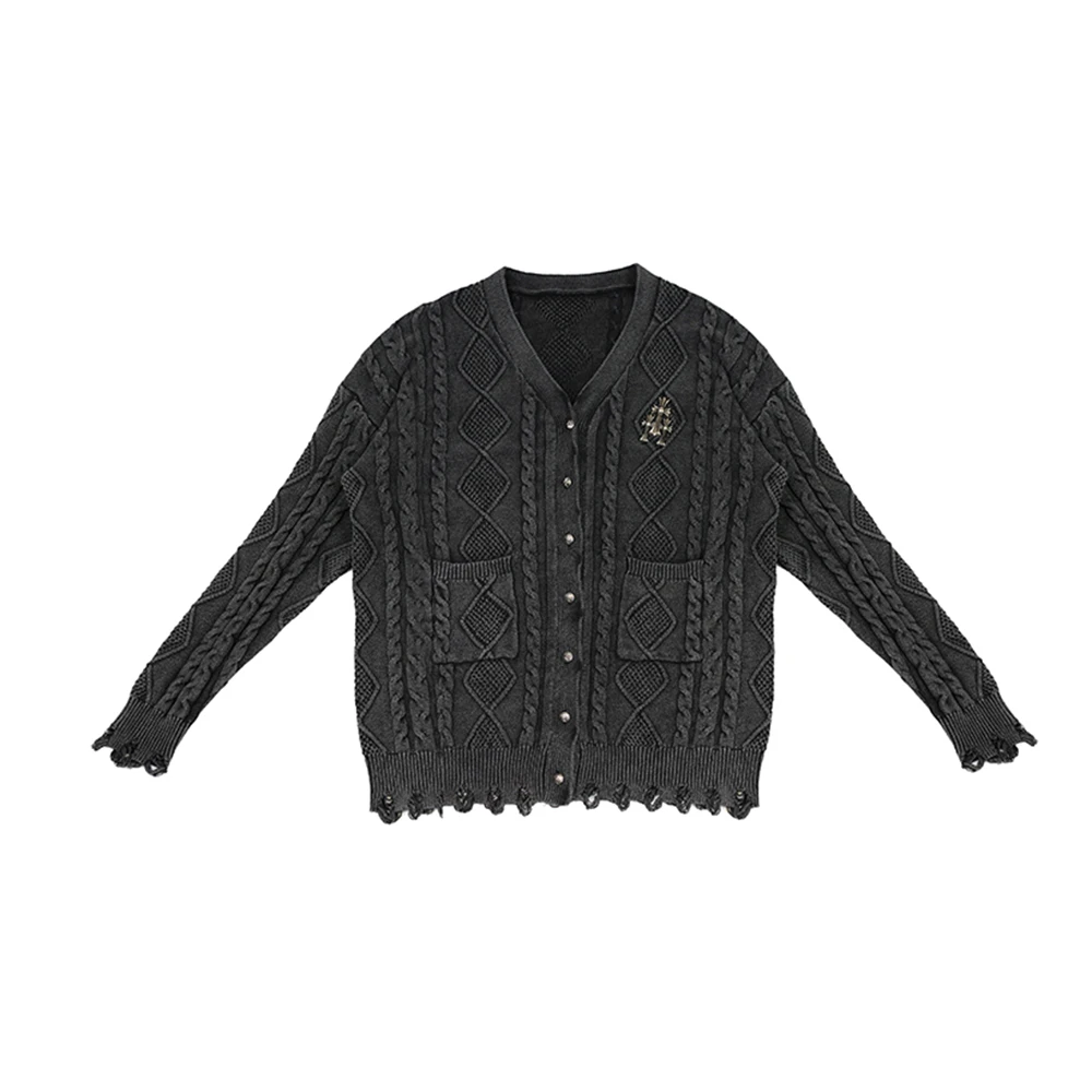 【60008】毛衣上衣针织衫女装秋冬2024新款外搭慵懒风毛衣外套潮