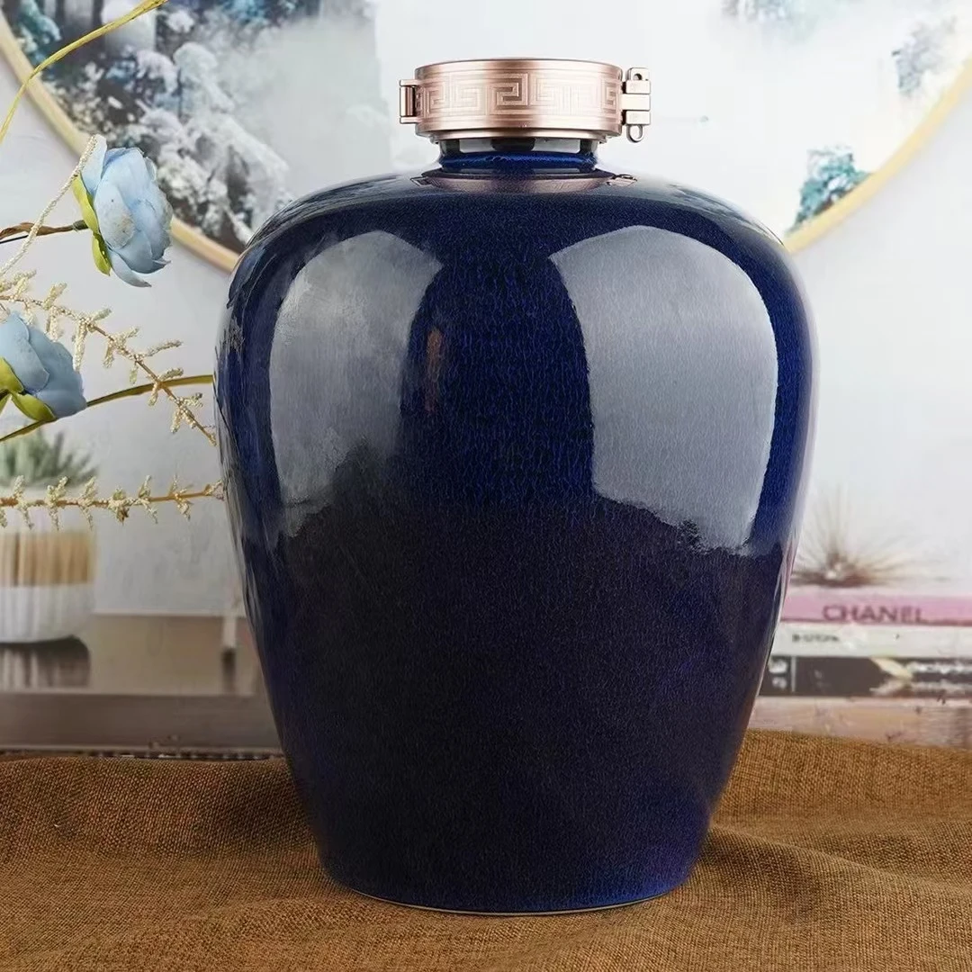 好人好梦好酒酒业 红 蓝 棕色坛装 优级浓香型白酒53度5L*1