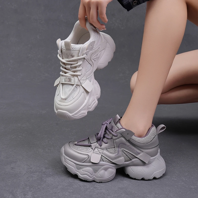 （云朵）春夏季网面透气厚底老爹鞋时尚百搭运动休闲鞋潮流鞋25010