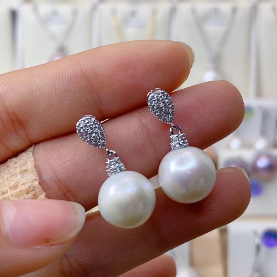 淡水珍珠耳饰合金