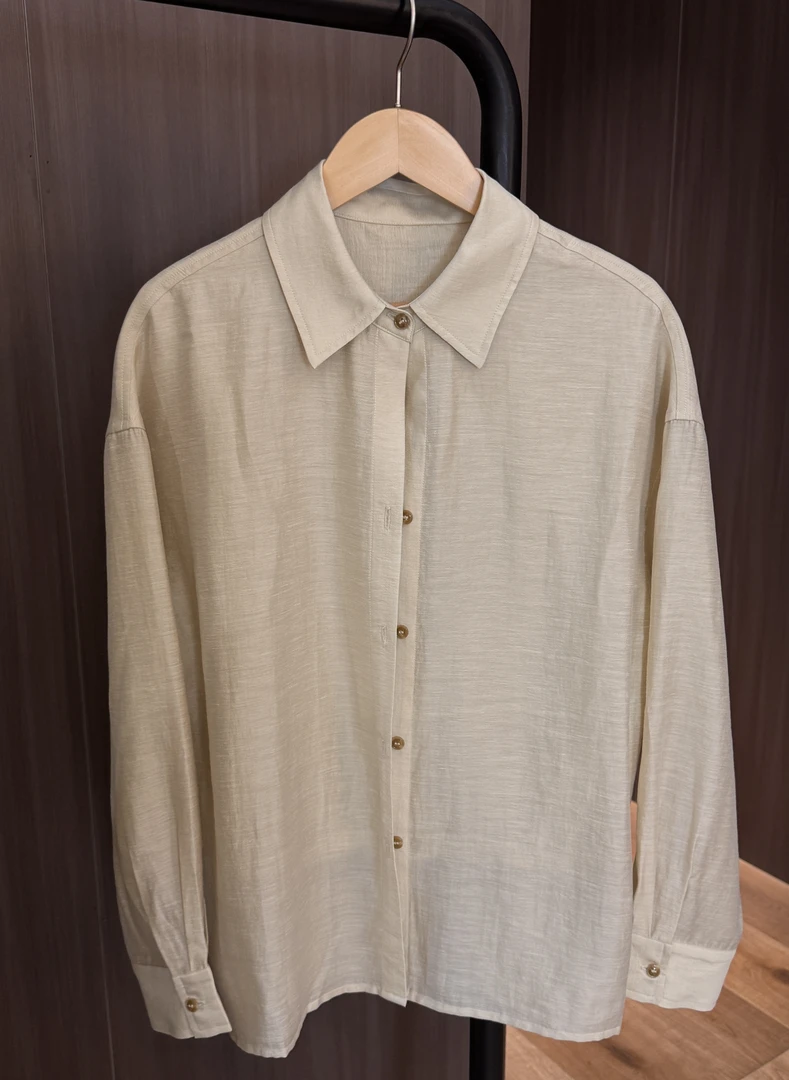 JIUJIU【都市涂鸦】衬衫百搭通勤简约长袖休闲时尚夏季薄款防晒