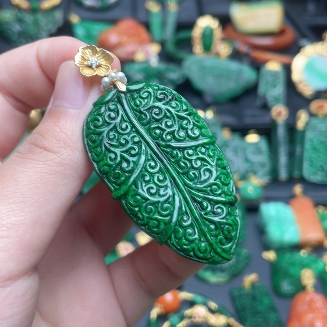 翡翠银S925镶嵌颈饰