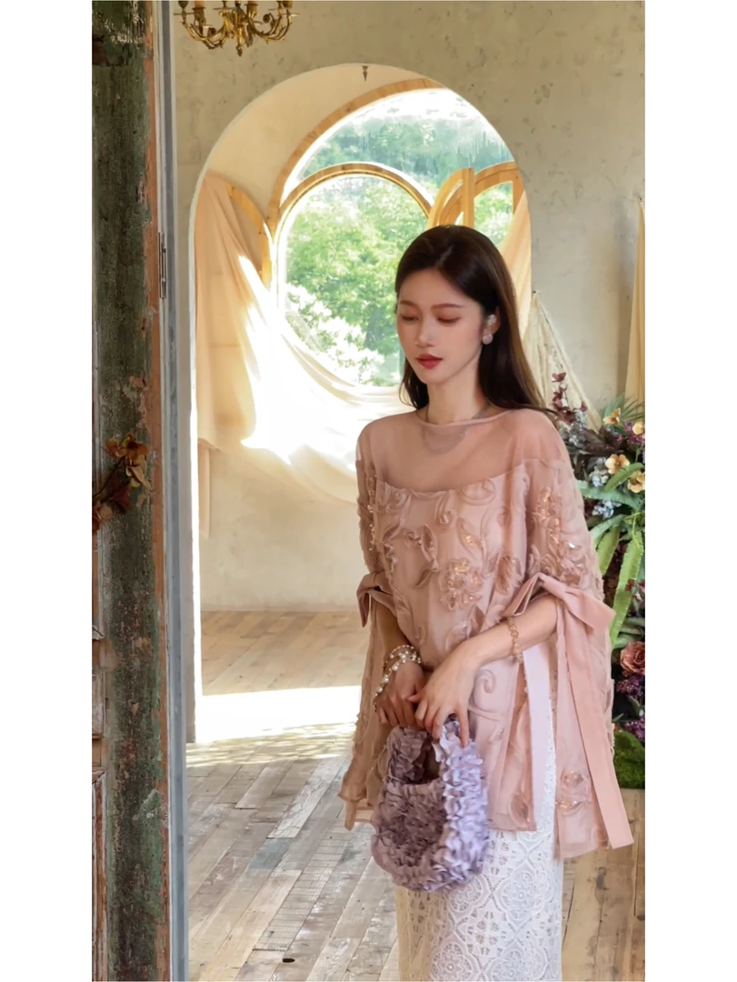 ZLeays林小允【洛可可情书】设计感立体蝴蝶结甜美法式上衣-325