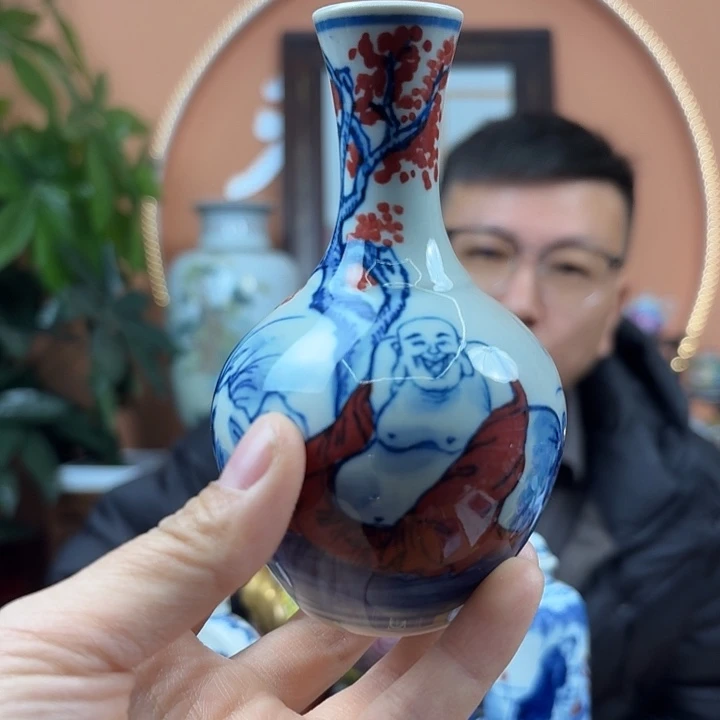 陶摆件景德镇陶瓷手工花瓶