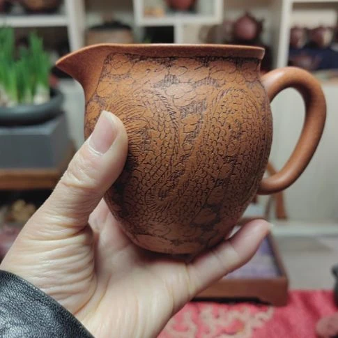 紫砂茶壶公道杯260cC手工制作