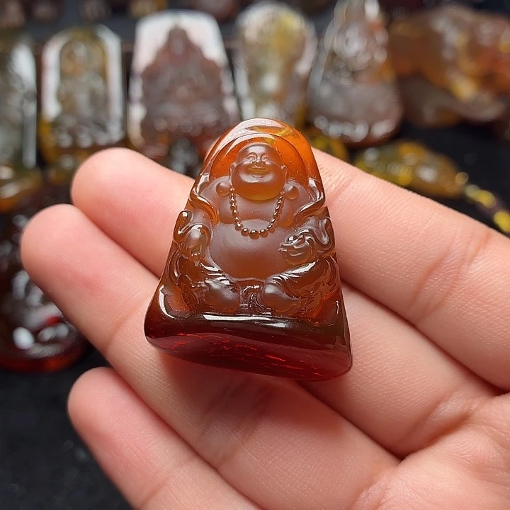 琥珀未镶嵌颈饰164