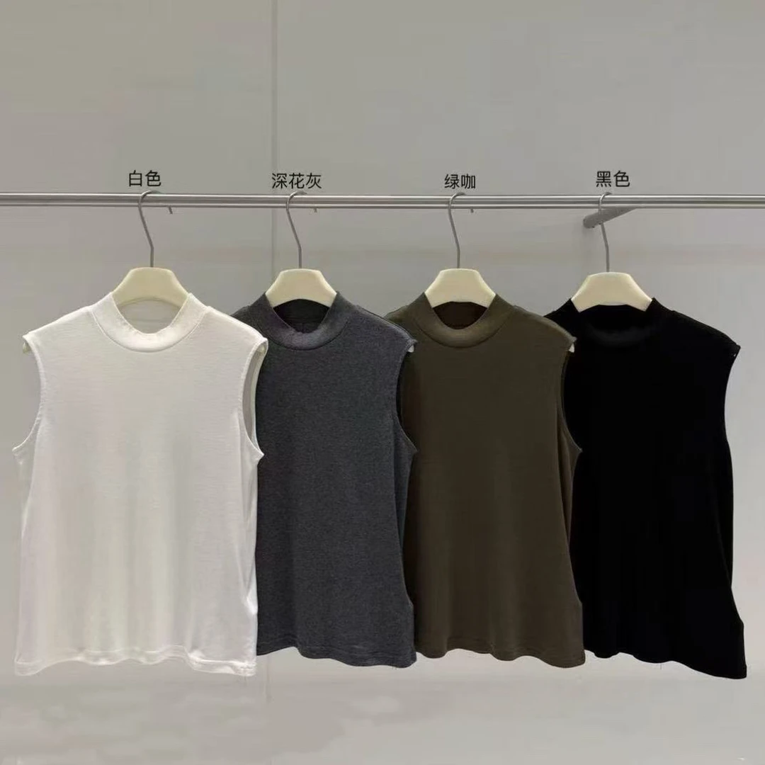 无袖T恤短款半高领256552