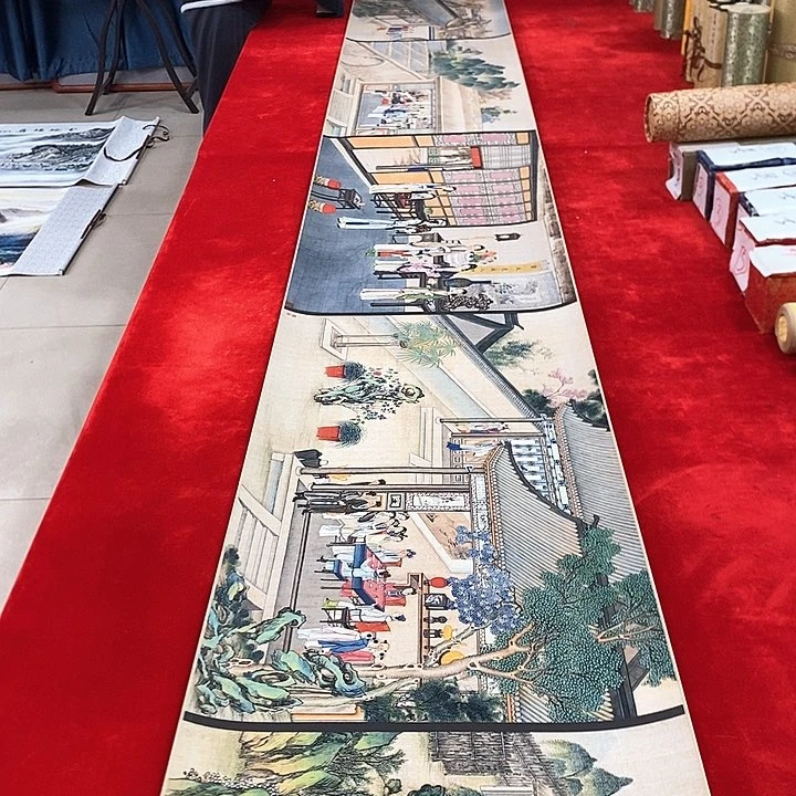 手工装裱国画作品