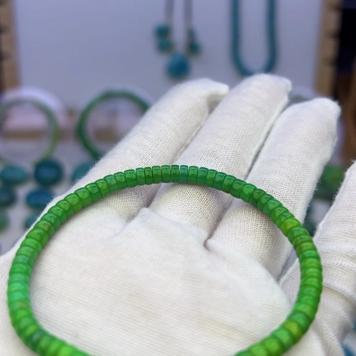 菜籽绿直切手串4.5mm兰