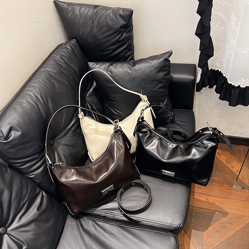 【胡同落叶】2025小众简约高级感新款女包百搭休闲单肩腋下斜挎包包