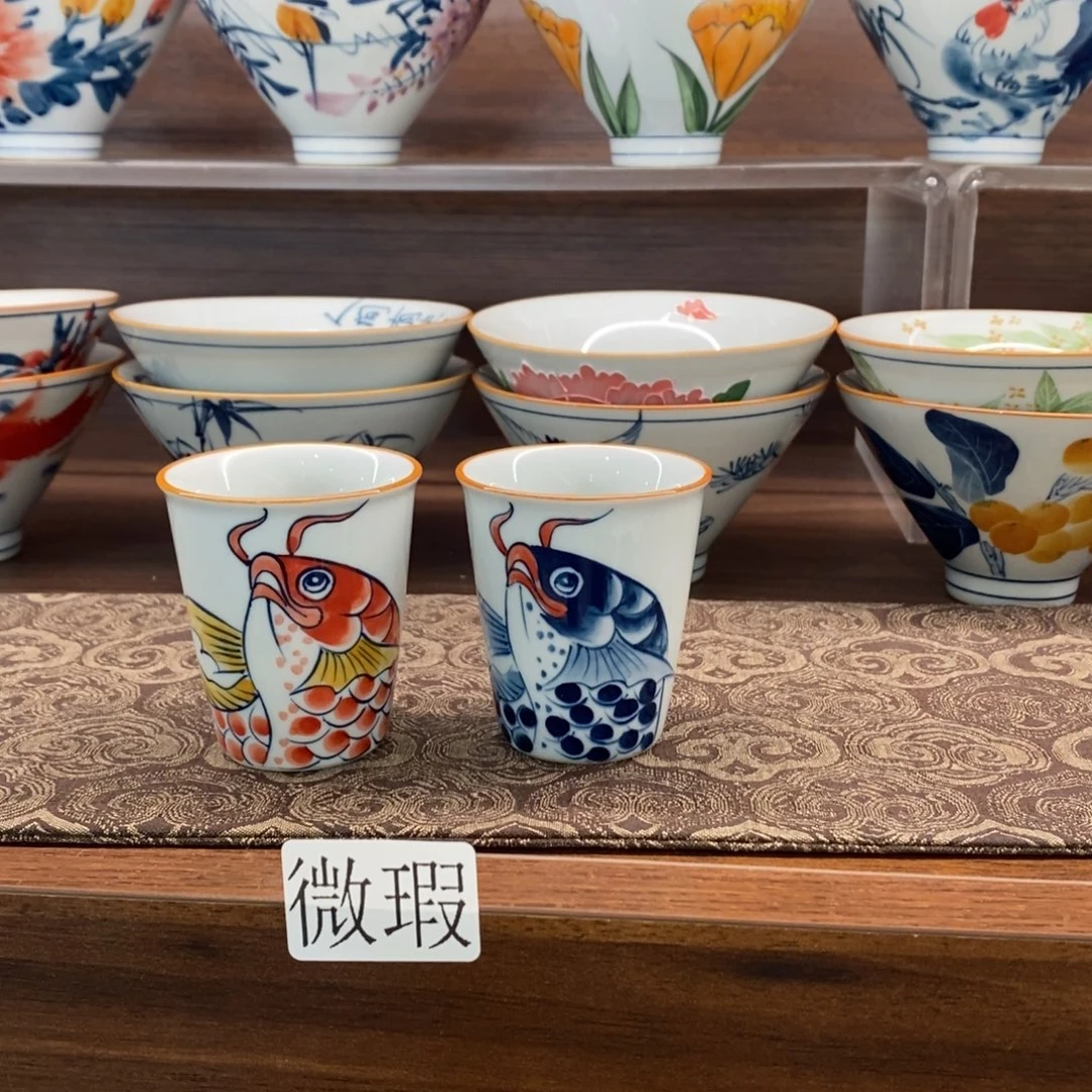 釉下彩老陶泥手工绘制