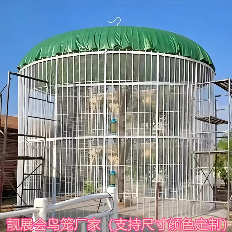 铁艺大号鸟笼户外孔雀笼商场酒店观赏装饰鸟笼