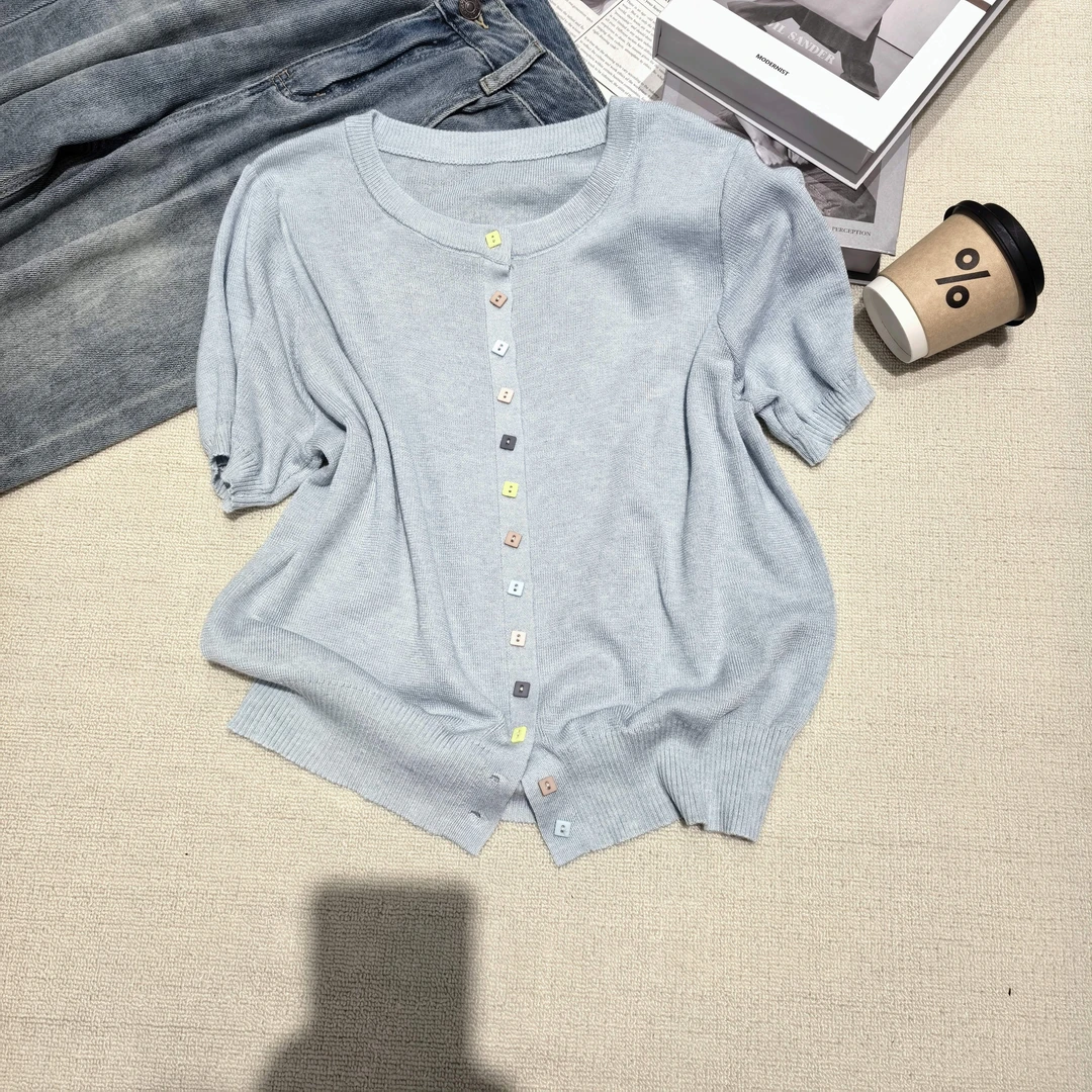 小清瓜女装严选百搭时尚打底爆款短袖2025新款春夏针织衫HD2521