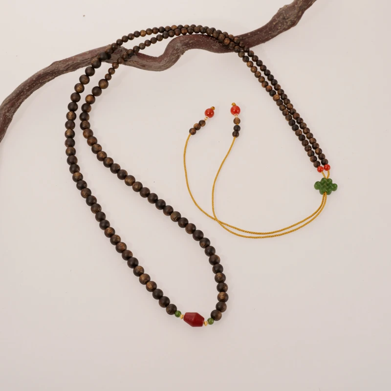 沉香【青樱】18k金99沉奇楠沉香多功能项链（多样性发其一）