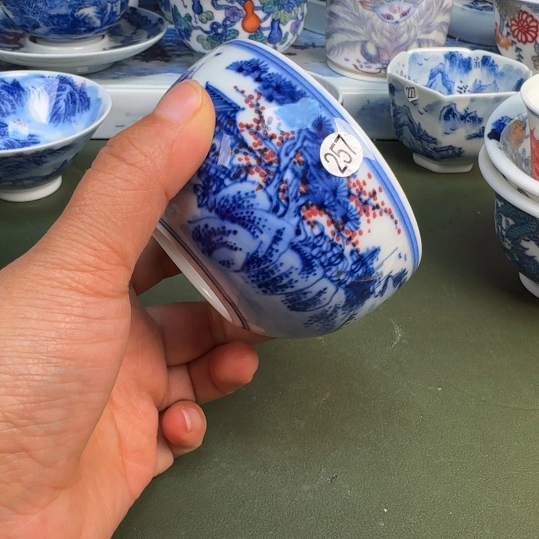 瓷景德镇纯手绘茶具圆圆257