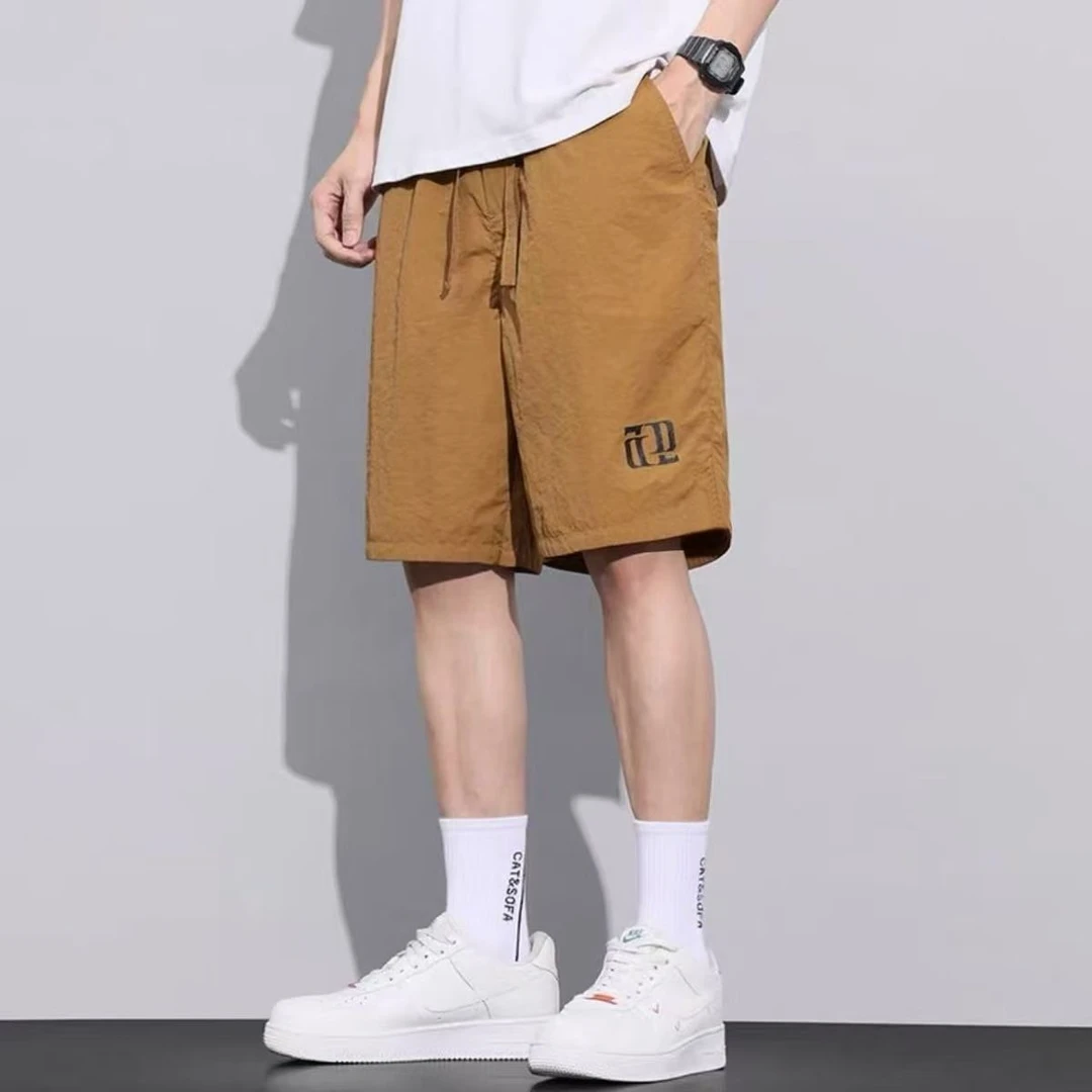 冰感五分裤男夏冰丝薄款休闲短裤男士透气百搭男款工装5分裤A139