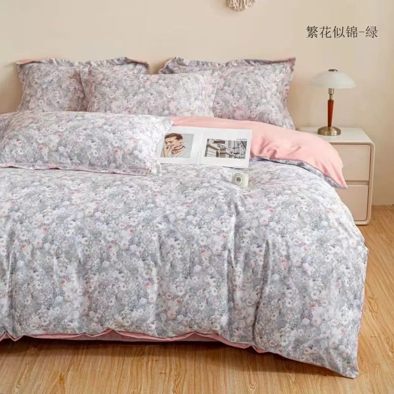 【高货清仓】sz高端纯棉数码印花四件套-繁花似锦-绿