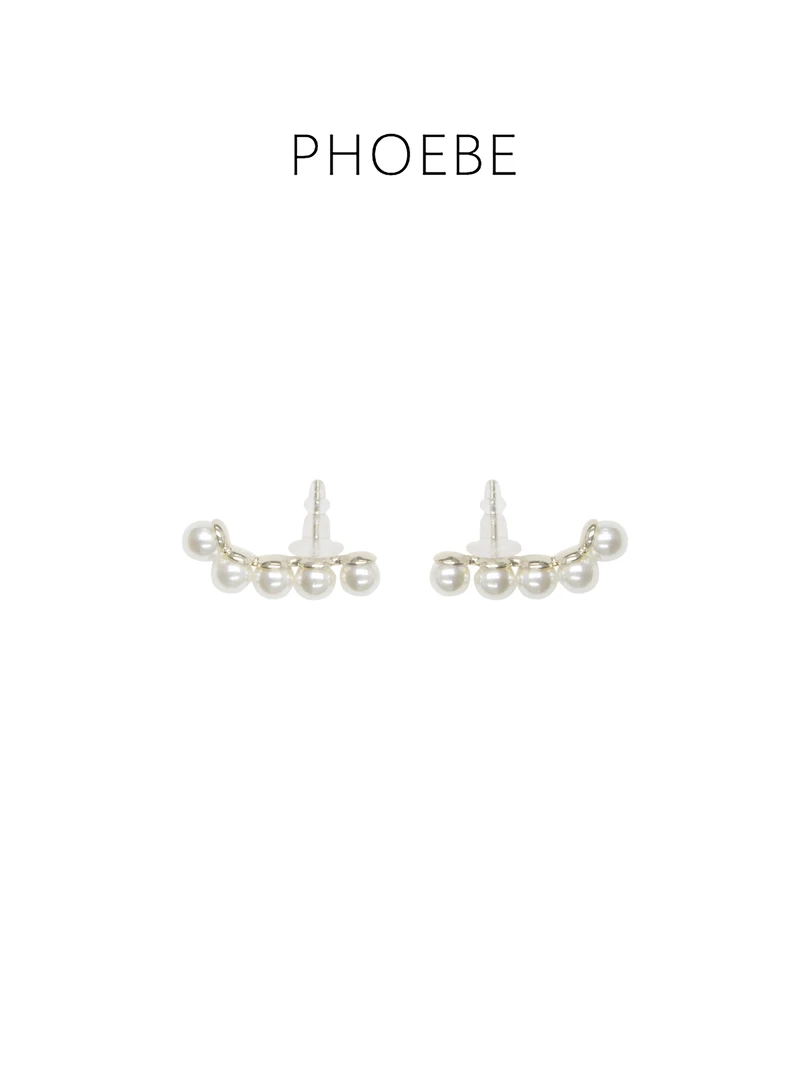 非金属仿珍珠耳饰 【5颗珠珠耳钉】PHOEBE 新款耳钉 H40810132F