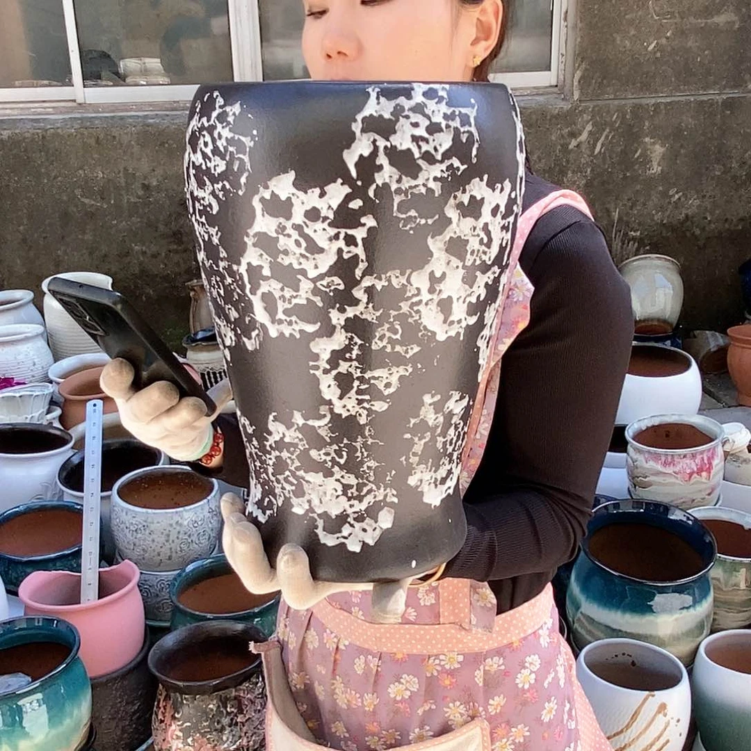 紫砂花盆正品口18高32