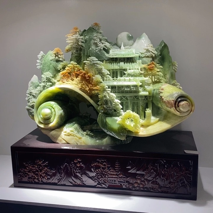 未镶嵌蛇纹石玉（覆膜）珠宝奇石