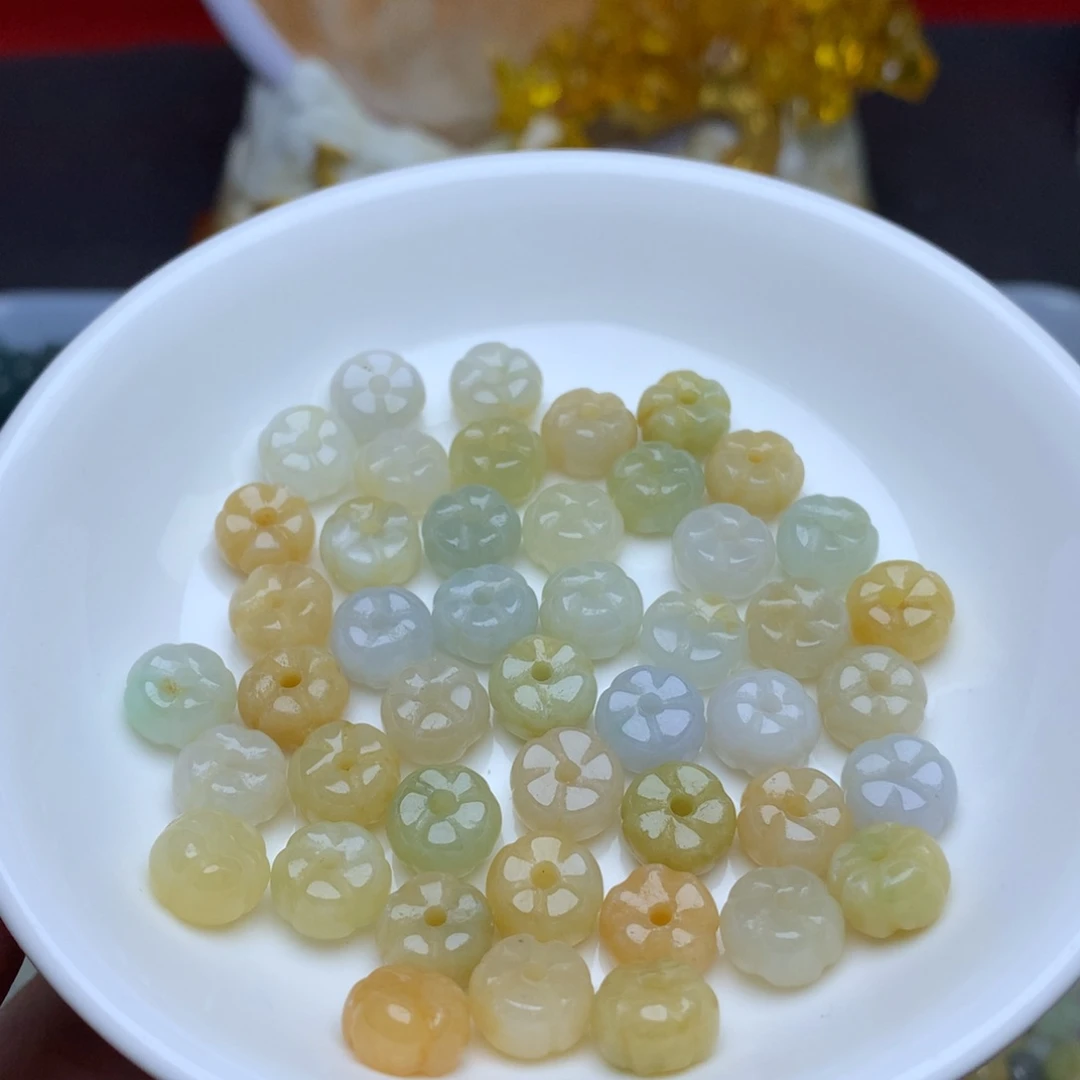 【闪购商品】翡翠手链未镶嵌卡5.6乘8.7冰多宝鼓珠20个