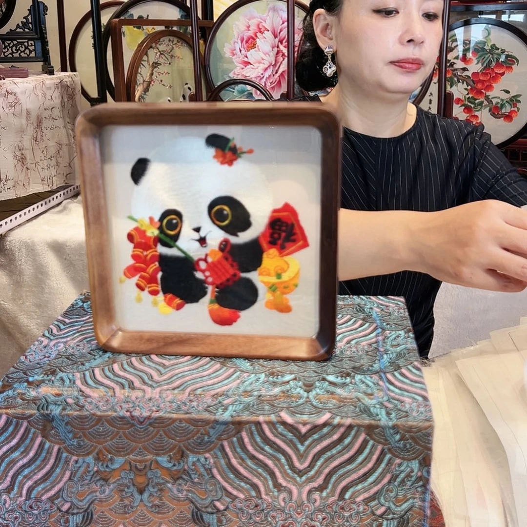 织绣苏绣摆台手工