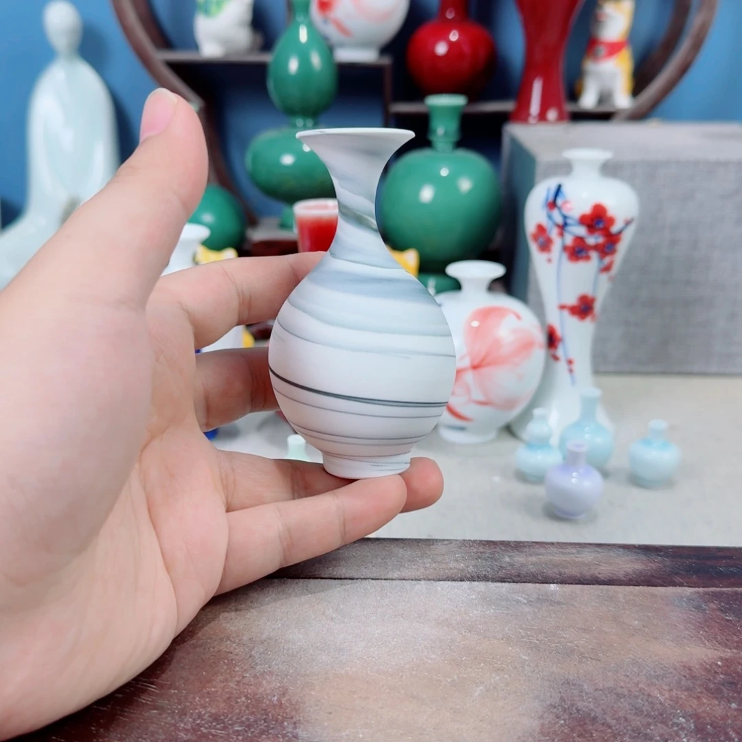 陶瓷手工小花器摆件