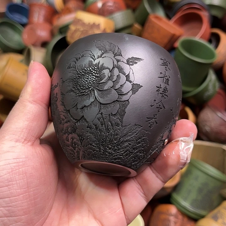 紫砂茶杯全手工紫砂主人杯