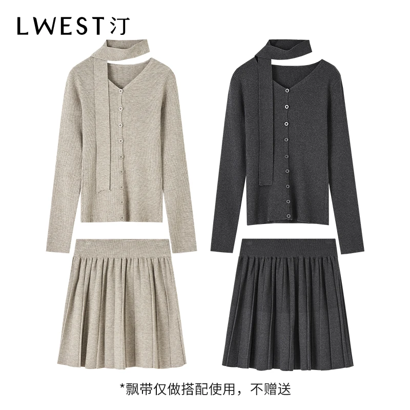 【小春子专属】朗文斯汀气质针织衫半裙两件套DZMG4509C12829