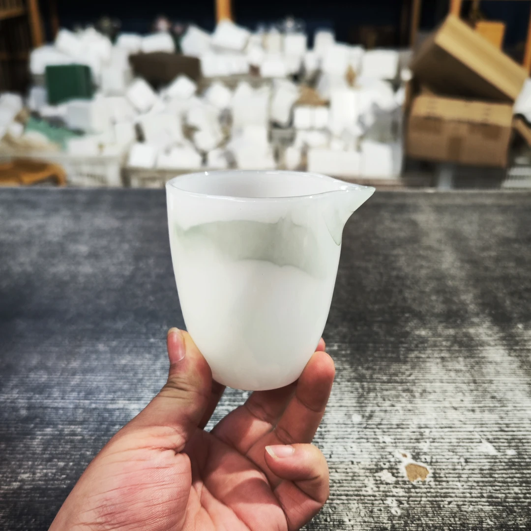 琉璃飘绿水墨公道杯约250ml