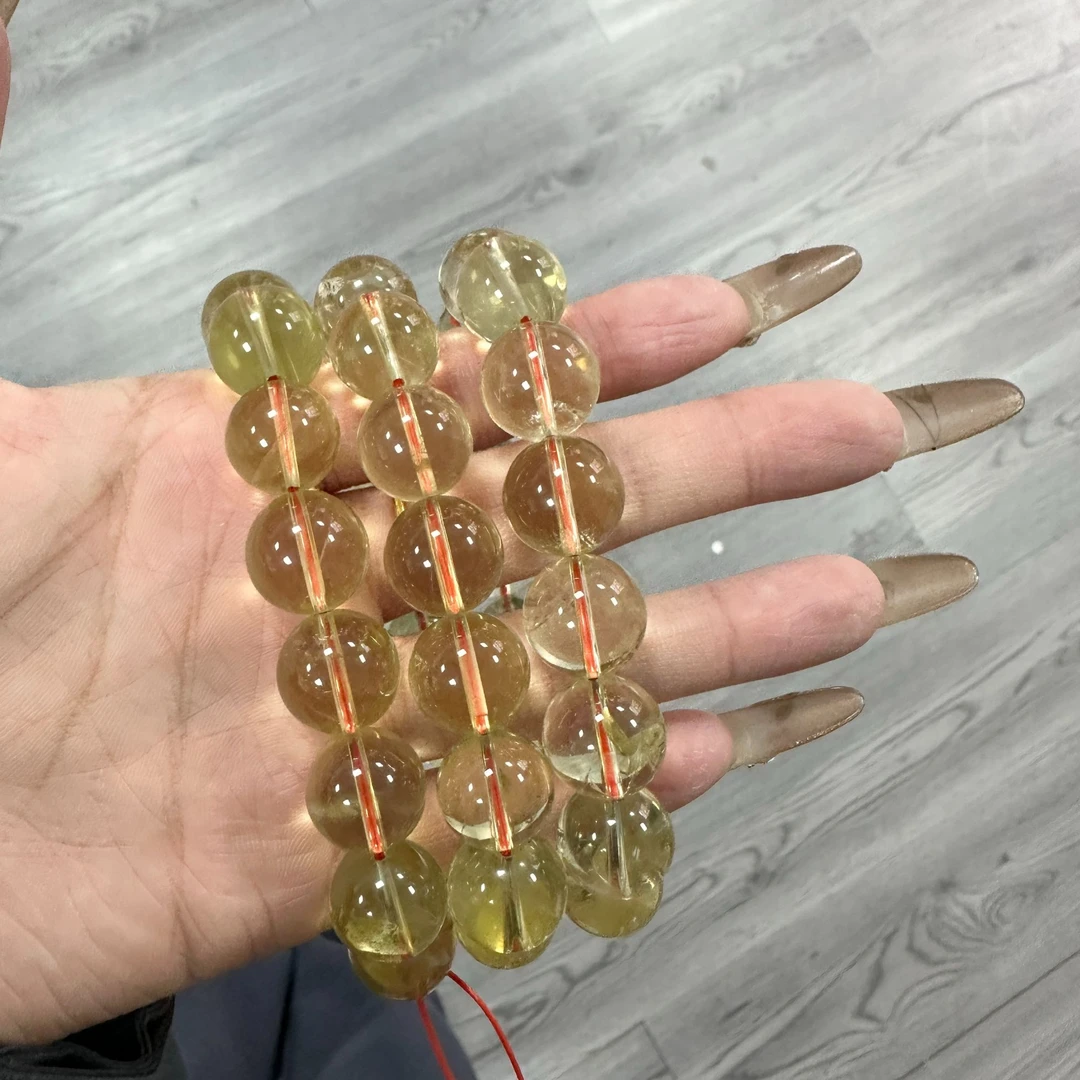 【250223】7A天然黄水晶手链情侣素圈多样性发一