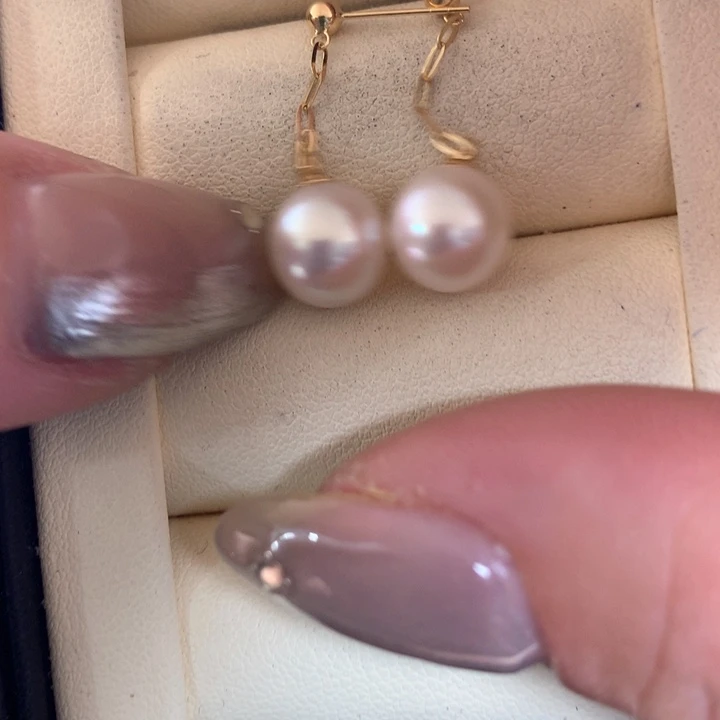18K金镶嵌耳饰海水珍珠