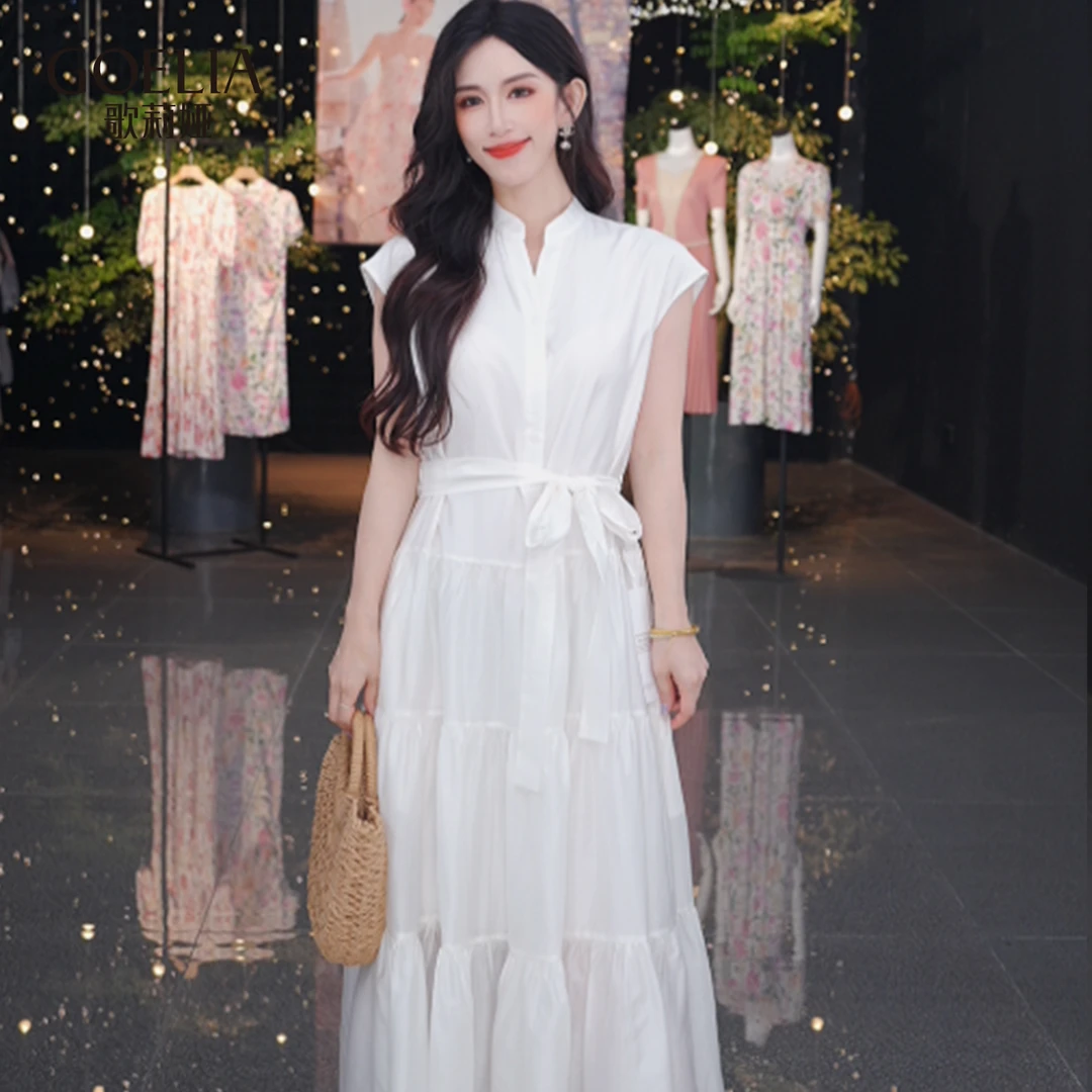 歌莉娅 新品  宽松天丝连衣裙（配腰带）  1ESL4K230