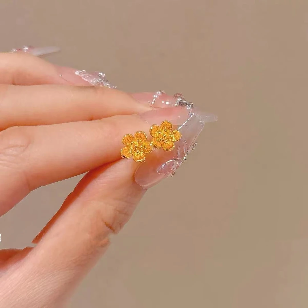 合金亚克力耳饰 合金耳饰 c-1763生生同款玫瑰花耳钉 5D工8090