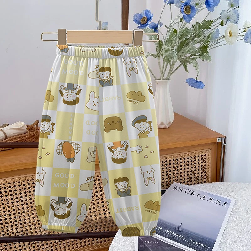 儿童宝宝防蚊裤夏季男女童薄款新款宽松灯笼裤子长裤束脚裤外穿潮