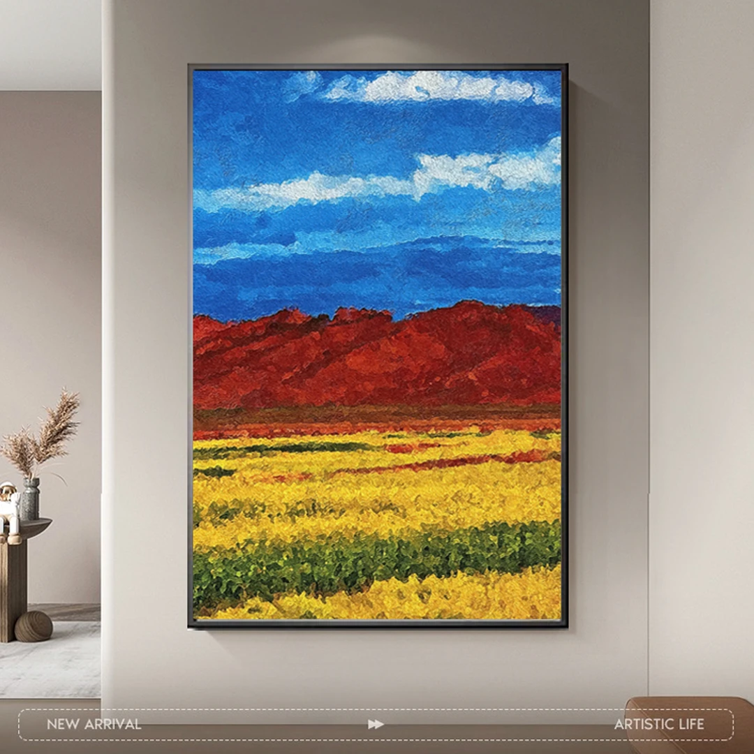 《油田》手工砂岩装饰画