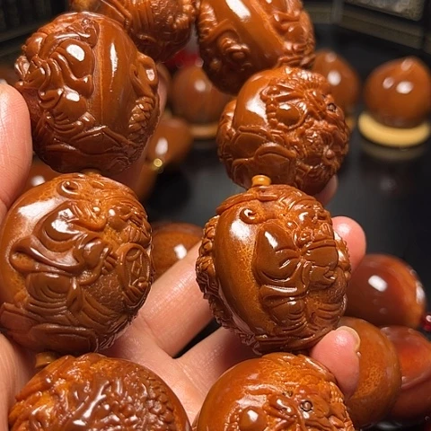 你***你手串/手链橄榄核龙财