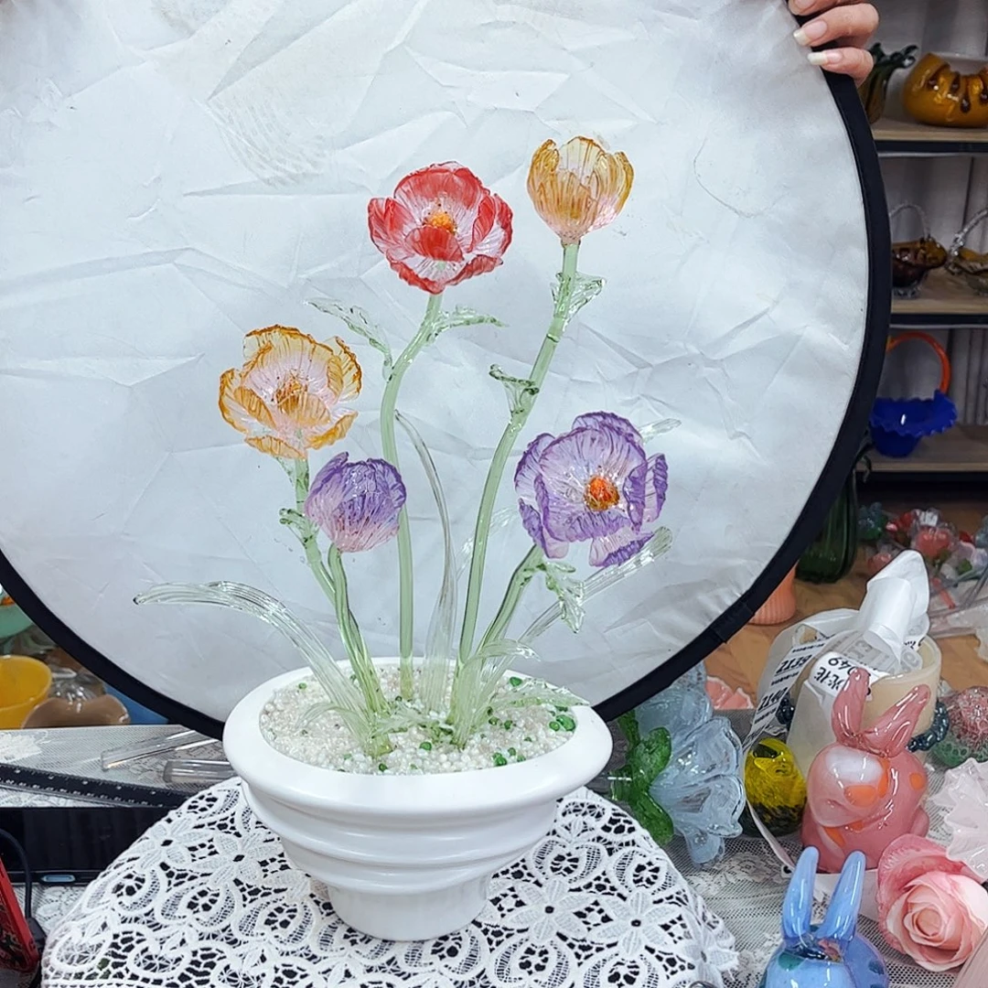 虞美人一套 家悦琉璃工艺品