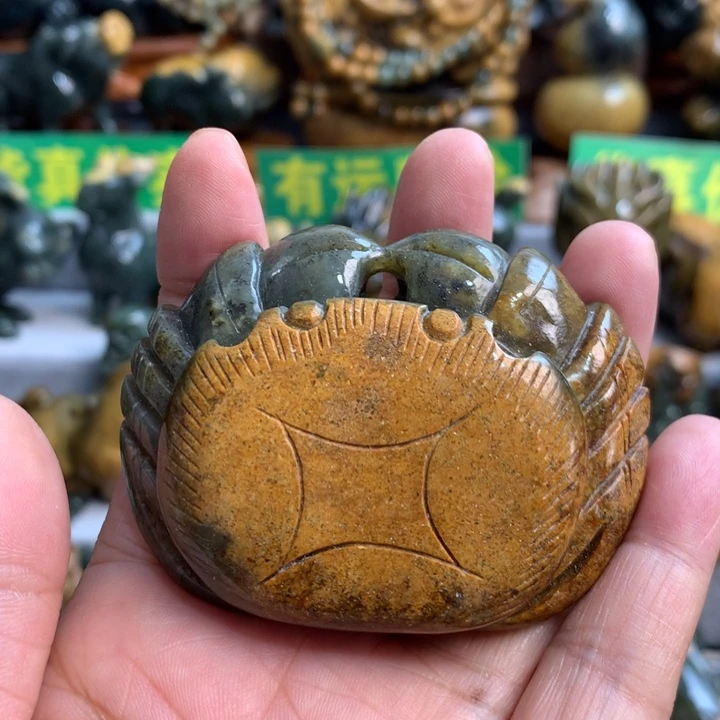 岫岩河磨玉（透闪石质玉）手把件未镶嵌