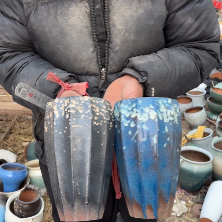 红陶花盆 口径 高度 12 23