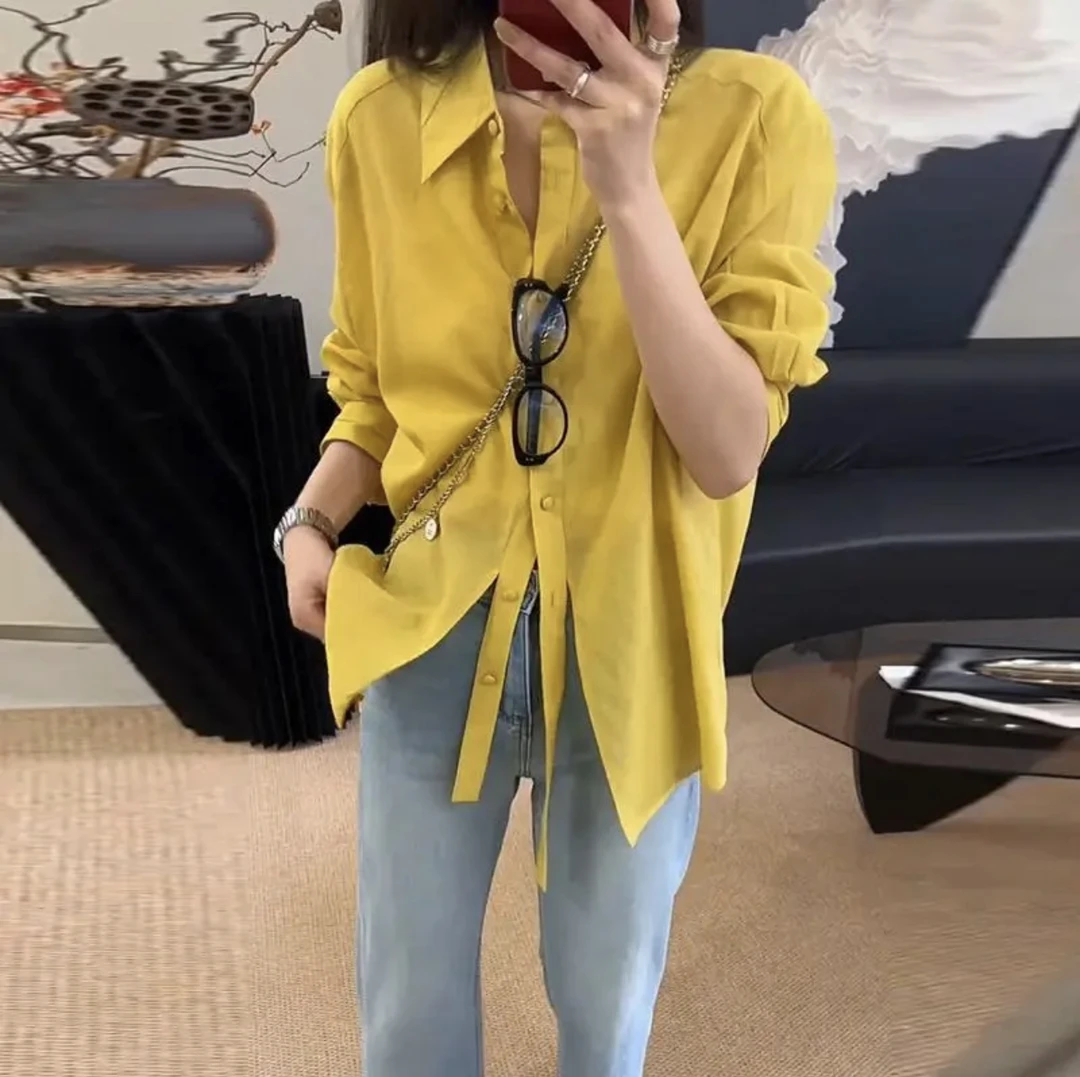 欧若风设计感防晒衬衫时尚宽松休闲衬衣2025新款夏季出游网红外套